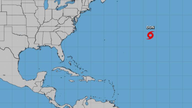 La tormenta Don se forma en el Atlántico: ubicación, posible trayectoria y dónde tocará tierra