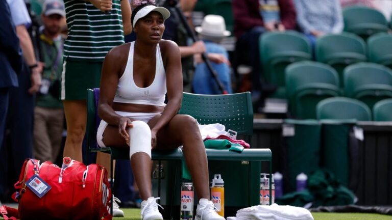 Venus Williams sufre una lesión y queda fuera de Wimbledon