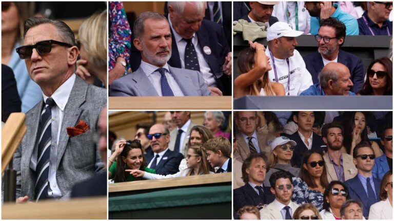 Daniel Craig, los príncipes de Gales, Brad Pitt y la constelación de estrellas que se dieron cita para la final de Wimbledon