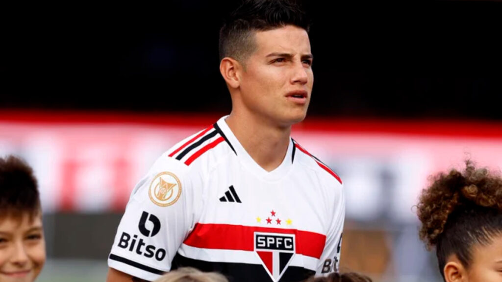 James Rodríguez jugando con Sao Paulo.