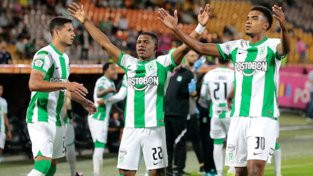 Atlético Nacional celebrando.