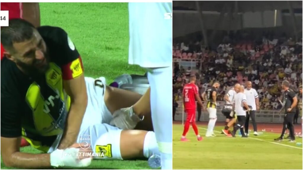 Karim Benzema sale lesionado en la victoria del Al Ittihad