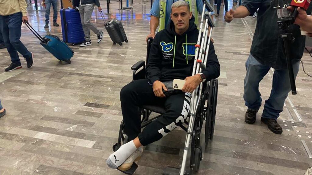 Germán Berterame ya está en Monterrey luego de fracturarse jugando la Leagues Cup.