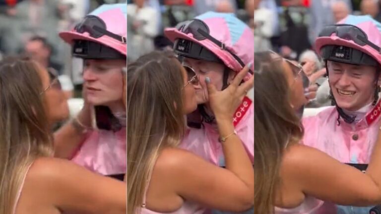 Nueva polémica en el deporte: Jolene De’Lemos besa en la boca a su jinete Sean Kirrane tras histórico triunfo