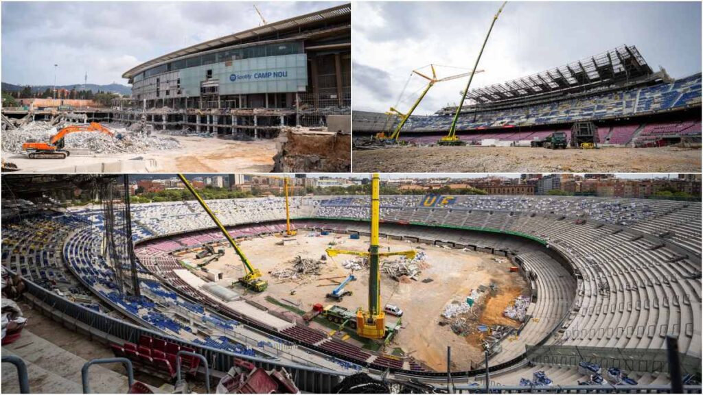 Así luce el Camp Nou en medio de las remodelaciones