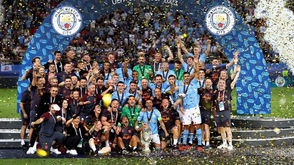 El Manchester City es campeón de la Supercopa de Europa. Reuters