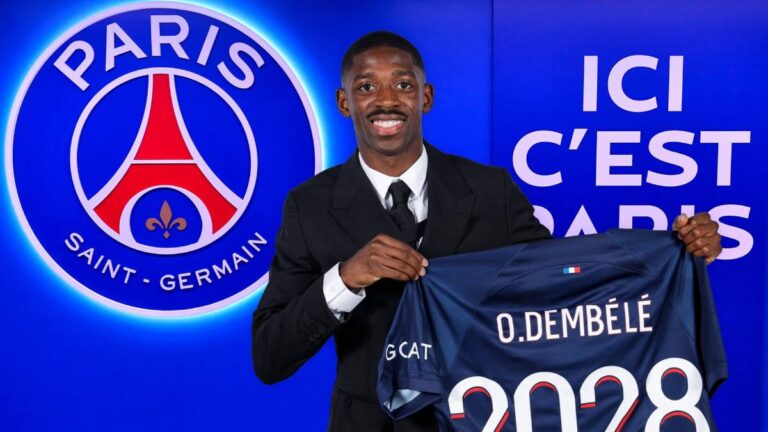 El PSG anuncia el fichaje de Dembelé y Mbappé le manda un mensaje: “Bienvenido a casa”