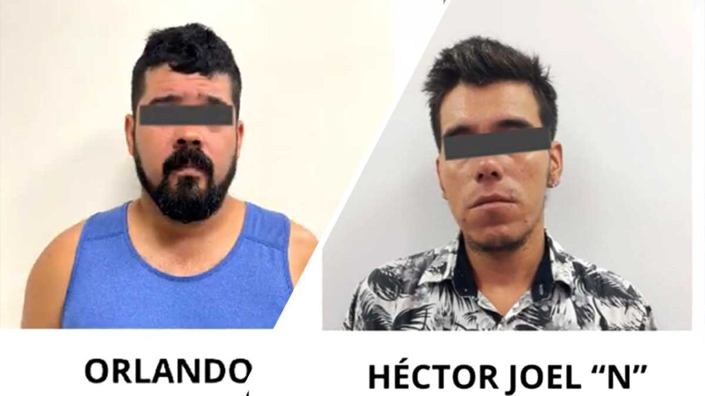 Orlando ‘N’ y Héctor Joel ‘N’ fueron detenidos por la Agencia Estatal. @FiscaliaNL
