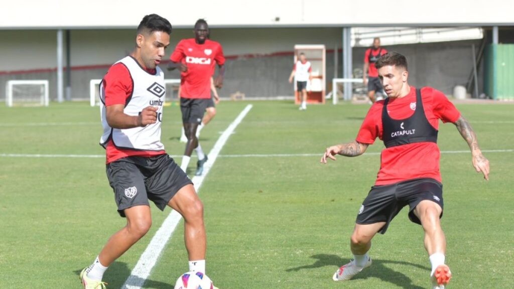 Falcao, en un entrenamiento. - @RayoVallecano.