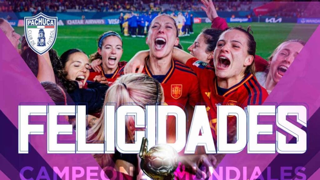 La emotiva felicitación del Pachuca a Jenni Hermoso tras ganar el Mundial Femenil con España 