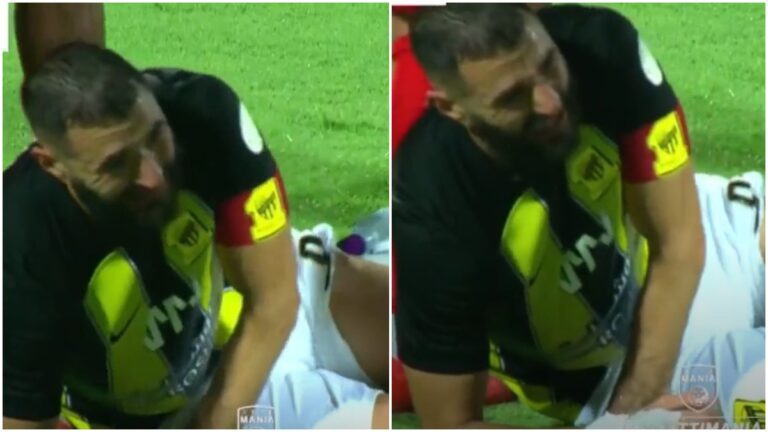 Benzema prende las alarmas en el Al Ittihad al salir lesionado con un preocupante gesto de dolor