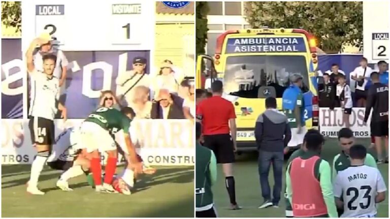 Giuliano, hijo de Diego Simeone, abandona el campo en ambulancia tras una terrible lesión