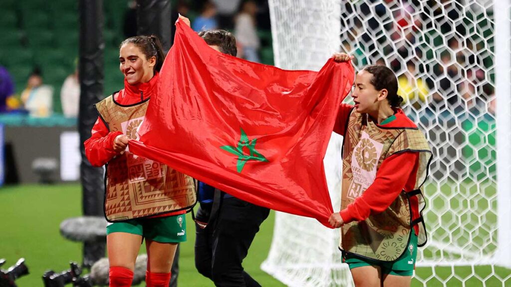 Las seleccionados de Marruecos celebran el histórico pase a octavos. Reuters