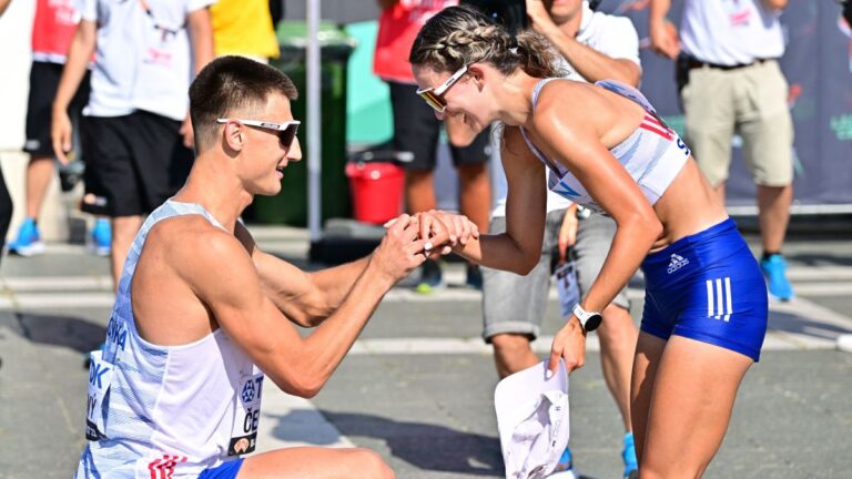 ¡Le pide matrimonio al cruzar la meta! Atletas eslovacos protagonizan el momento más romántico en Budapest 2023