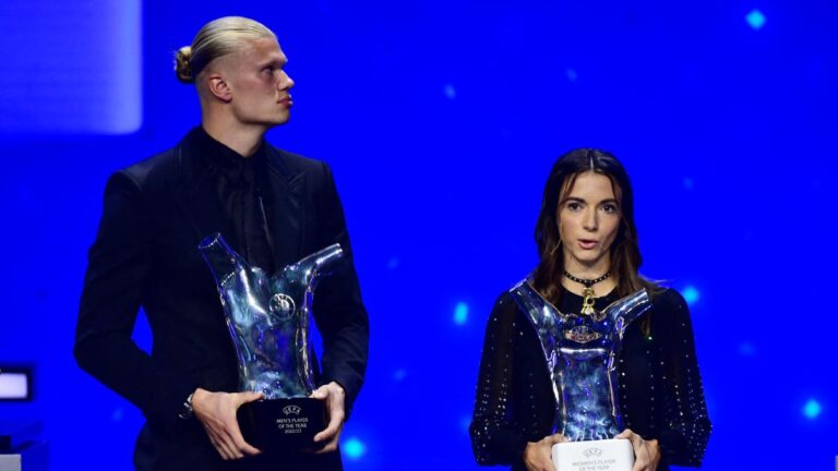 Aitana Bonmatí y Erling Haaland reciben premios a mejores Jugadores del Año de la UEFA