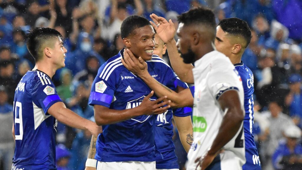 Jugadores de Millonarios celebran. - Vizzor Image.