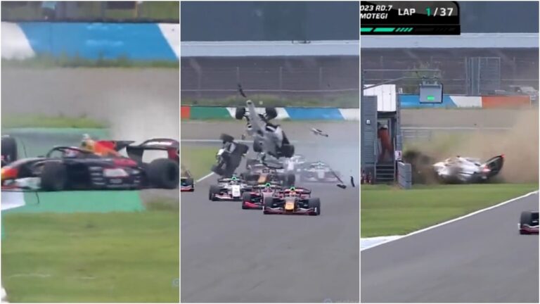 ¡Impresionante accidente! Carambola y coches volando en la Super Fórmula de Japón