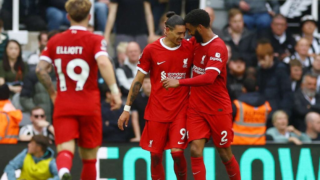 Liverpool viene de atrás y vence al Newcastle con doblete de Darwin Núnez | Reuters