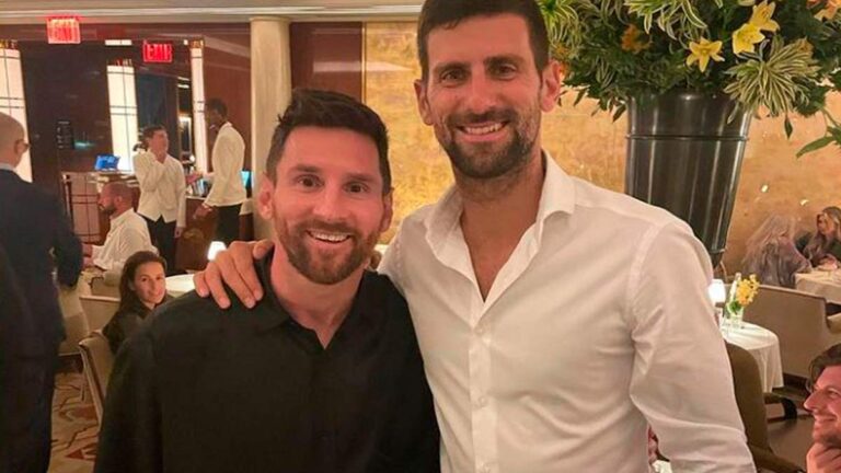 ¡Par de cracks! Novak Djokovic presume su encuentro con Lionel Messi en Nueva York