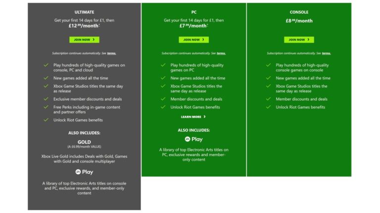 La promoción de un mes de Xbox Game Pass Ultimate por un dólar para nuevos usuarios ahora será sólo por 14 días