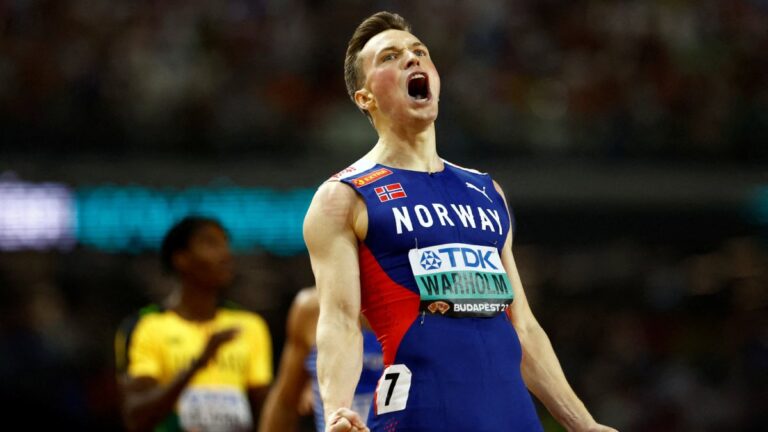 Karsten Warholmse convierte en tricampeón mundial de los 400m vallas en Budapest 2023