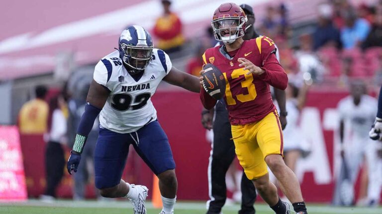 Caleb Williams logra cinco pases de touchdown para guiar la victoria de USC ante Nevada