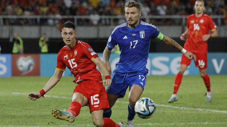 Italia empata ante Macedonia del Norte y peligra en rumbo a la Euro 2024 en el debut de Spalletti