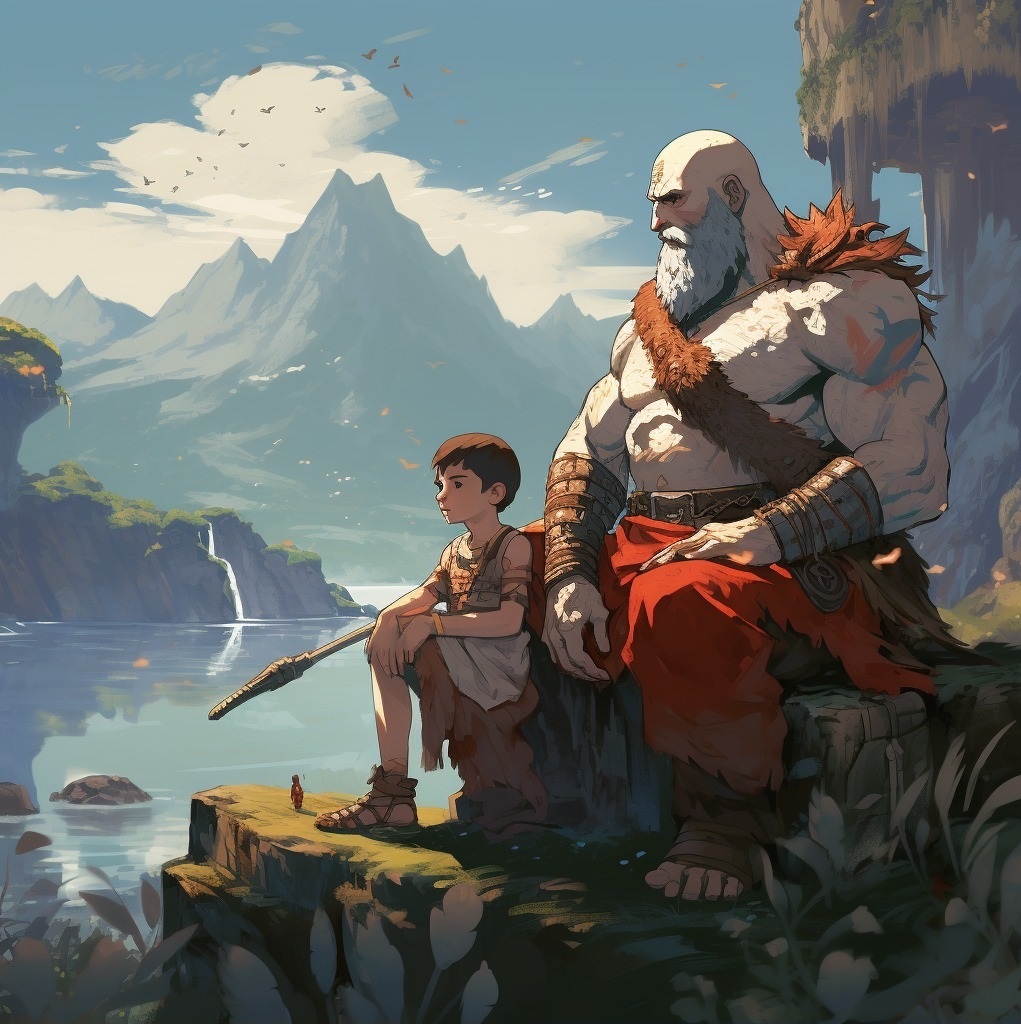 kratos atreus ghibli