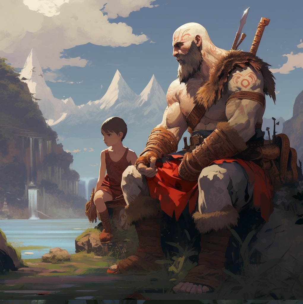 kratos atreus ghibli