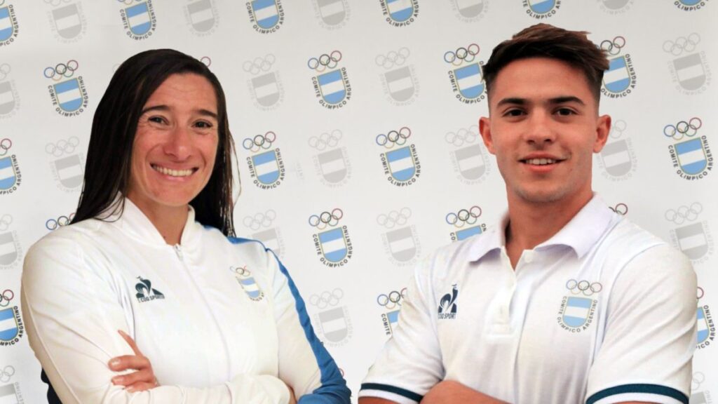 Sabrina Ameghino y Marcos Moneta, abanderados de Argentina en Santiago 2023 | Foto: @PrensaCOA