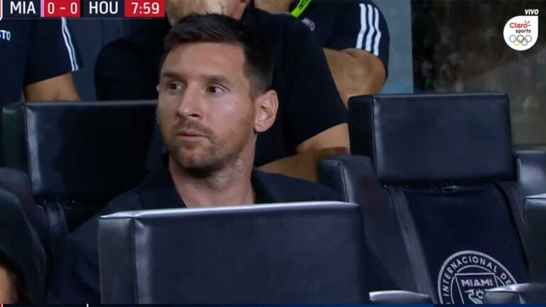 ¡Nervioso e inquieto! Así vive Messi la final de la US Open Cup desde la tribuna