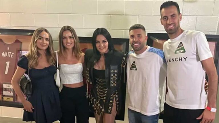 Jordi Alba y Sergio Busquets acuden al concierto de RBD en Miami