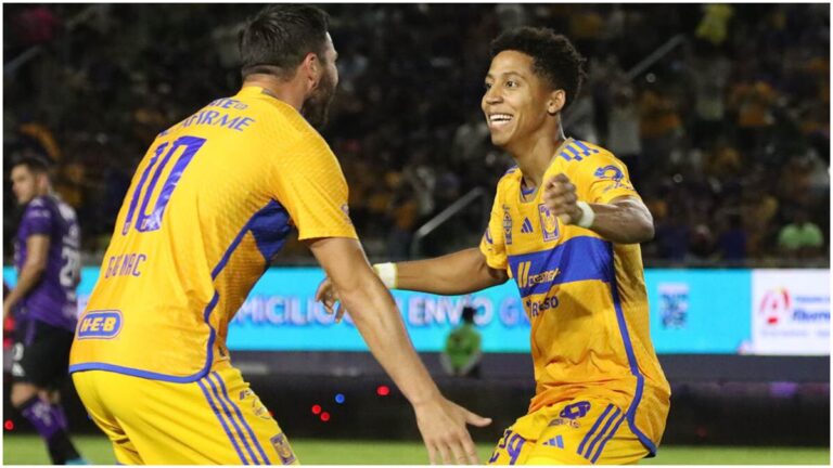 Diego Lainez se reencuentra con el gol y Tigres saca tres puntos ante el Mazatlán en una feria de anotaciones