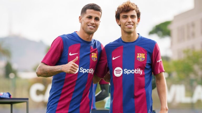 ¡Cumplen su sueño! Joao Cancelo y Joao Félix son presentados como nuevos jugadores del Barcelona