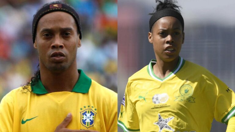 El impactante parecido de una jugadora que la rompe en Sudáfrica con Ronaldinho
