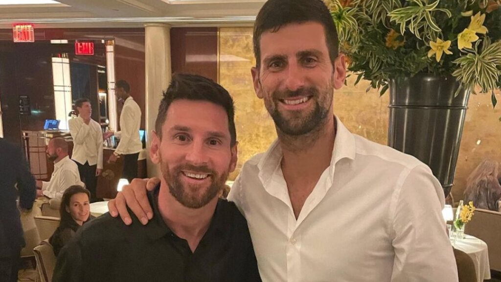 Novak Djokovic y Leo Messi juntos. (Foto: Djokernole IG)