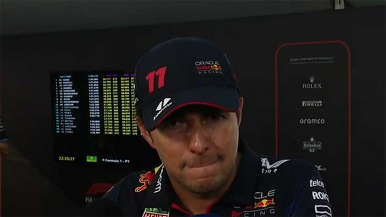 Un frustrado Checo Pérez, explica su eliminación en la Q2 del GP de Singapur