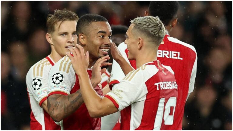 Arsenal regresa a la Champions League con una lluvia de goles sobre el PSV