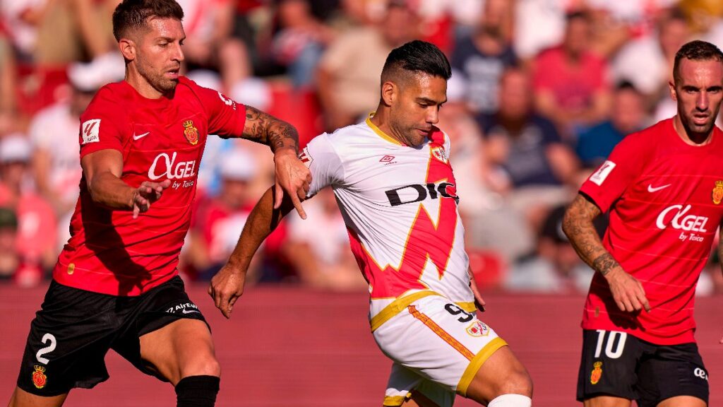 Falcao, en el partido contra el Mallorca. - @RayoVallecano.