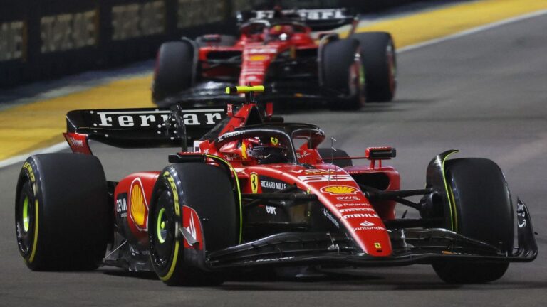 Sainz y Leclerc en el 1-2; Checo Pérez sigue 13º