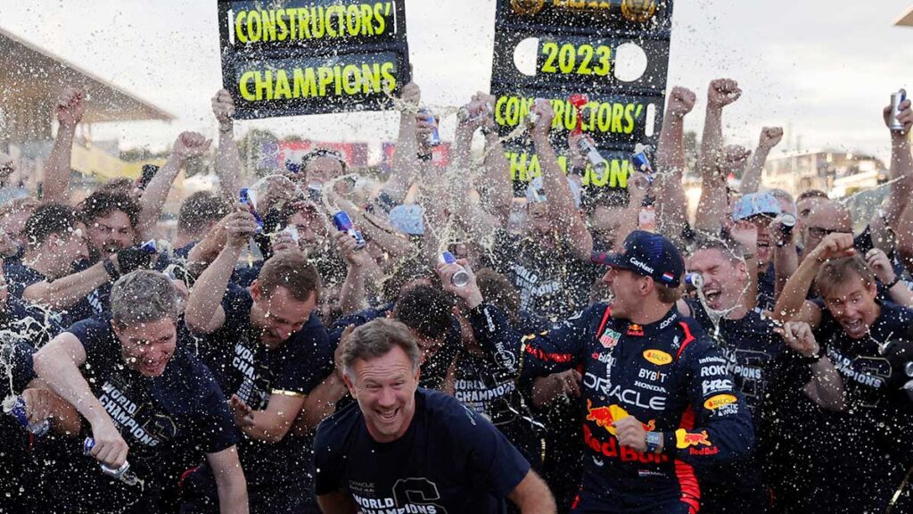 Red Bull celebra el título de constructores de la F1. Reuters