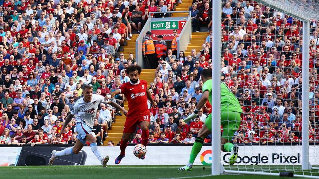Salah marcó el tercer gol en el triunfo del Liverpool. Reuters