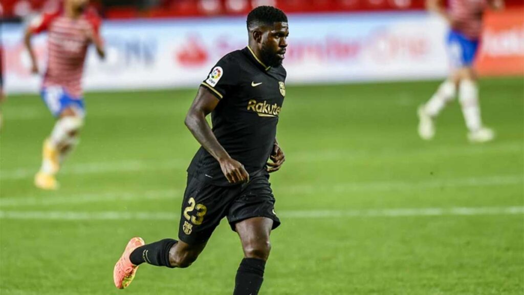 Umtiti lamenta su paso por el Barcelona. AP