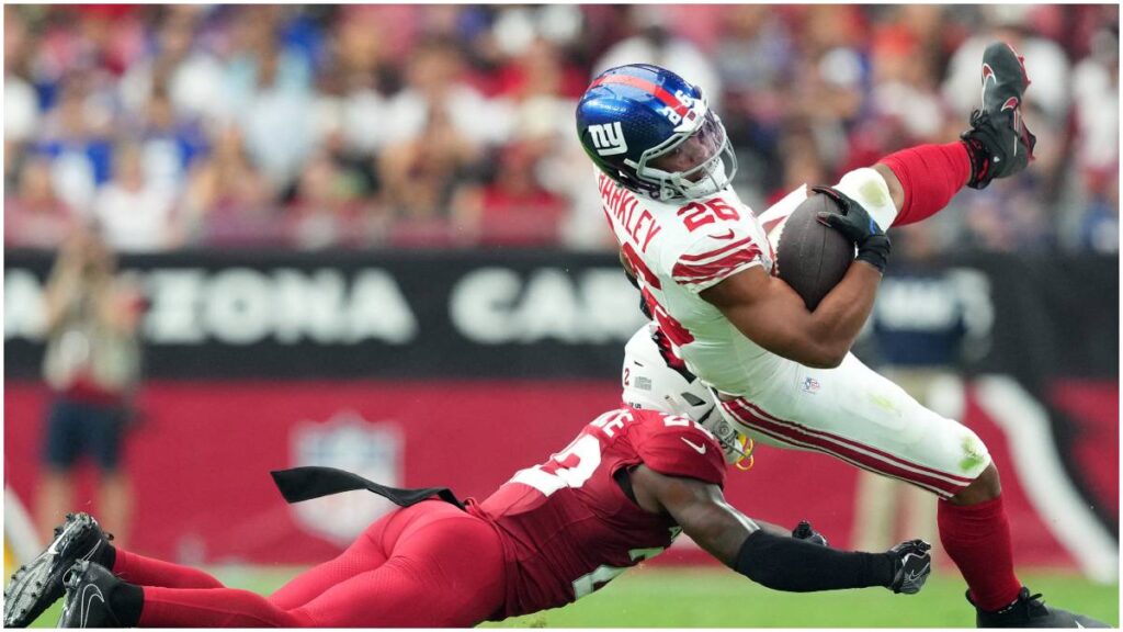 Saquon Barkley sufre una terrible lesión | Reuters; Camporeale-USA TODAY Sports