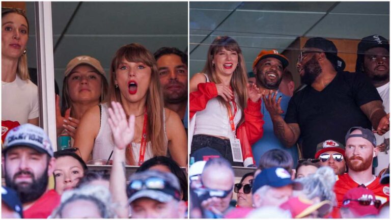 Taylor Swift festeja a lo grande el touchdown de Travis Kelce