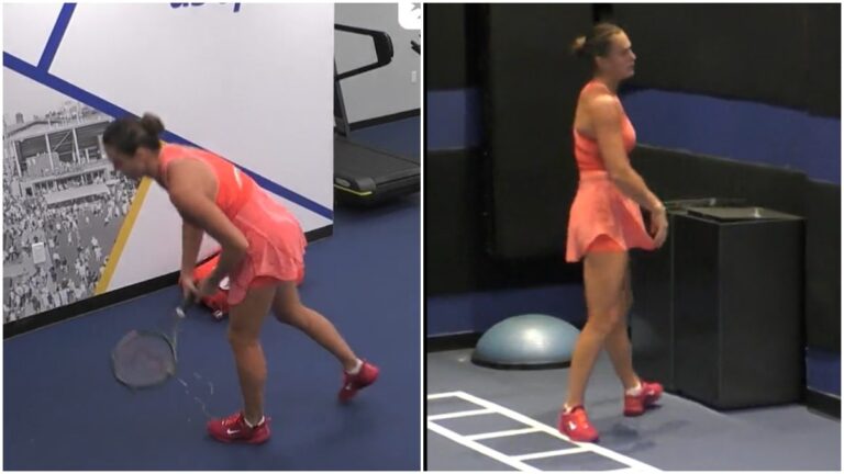 Aryna Zabalenka explota en los vestidores tras perder el US Open y ¡rompe una raqueta!