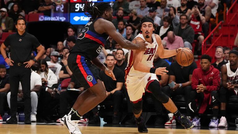 Miami Heat sobrevive ante Pistons en el debut de Jaime Jaquez Jr en la NBA
