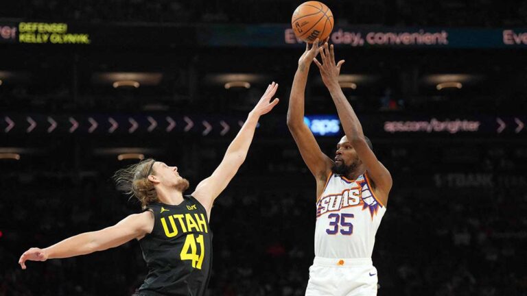Kevin Durant lidera la paliza de los Suns ante el Jazz