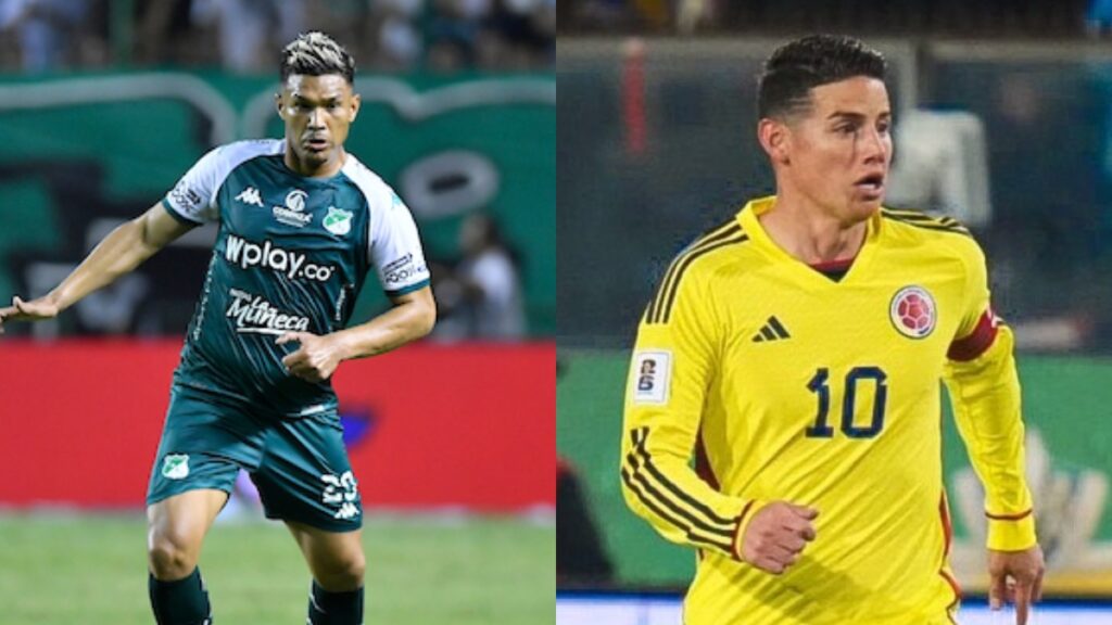 Teo Gutiérrez y James Rodríguez.