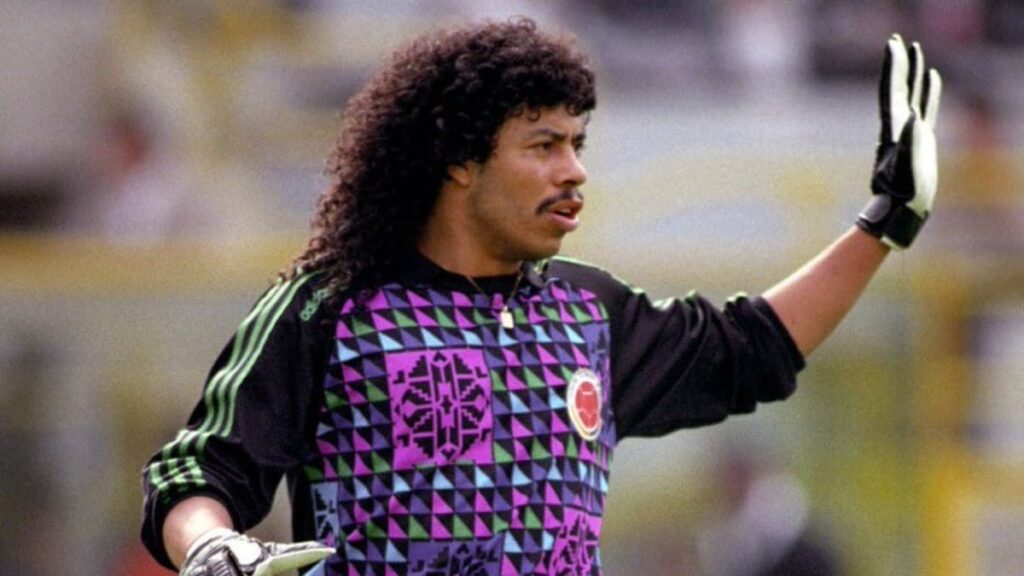 René Higuita jugando con la Selección.